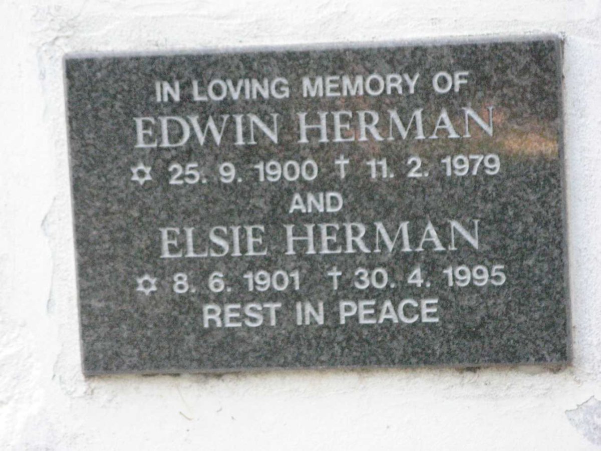HERMAN Edwin 1900-1979 &amp; Elsie 1901-1995