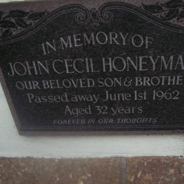 HONEYMAN John Cecil -1962