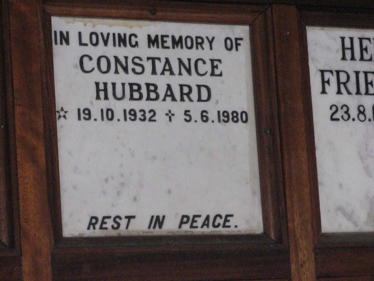 HUBBARD Constance 1932-1980