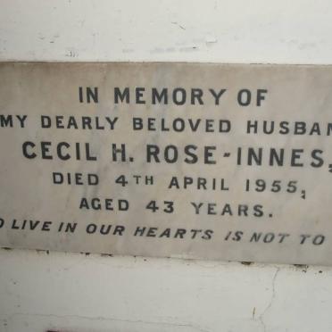 INNES Cecil H., ROSE -1955