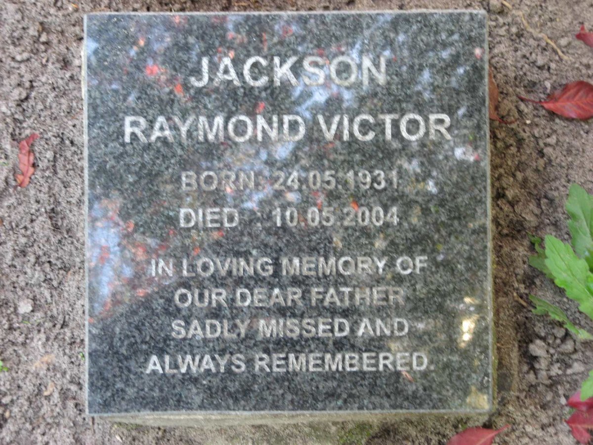 JACKSON Raymond Victor 1931-2004