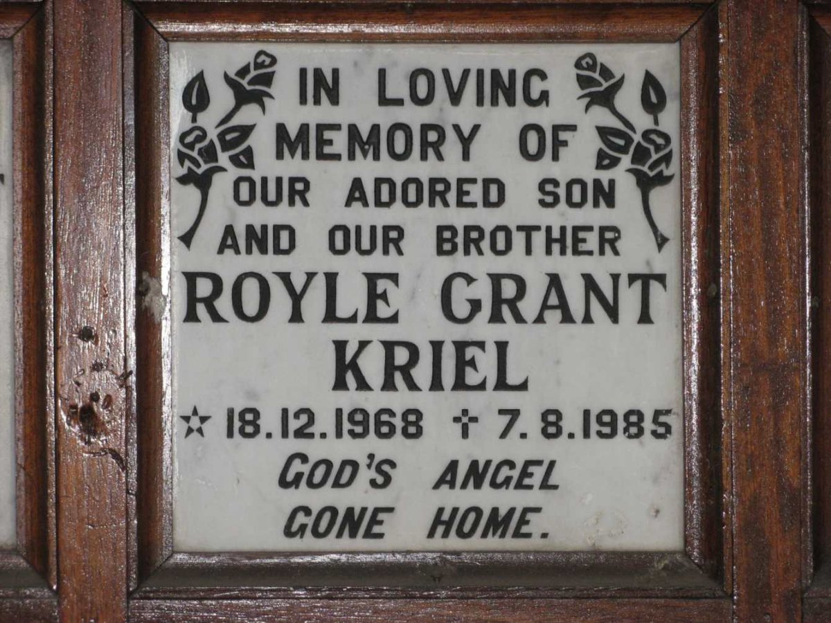 KRIEL Royle Grant 1968-1985