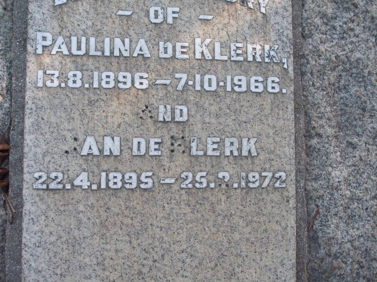 KLERK Jan, de 1895-1972 &amp; Paulina 1896-1966