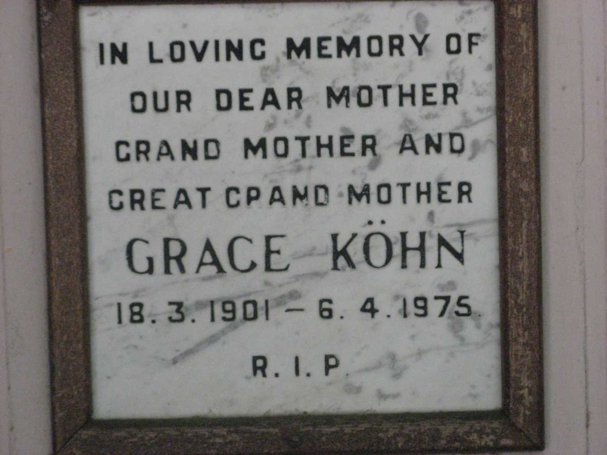KÖHN Grace 1901-1975