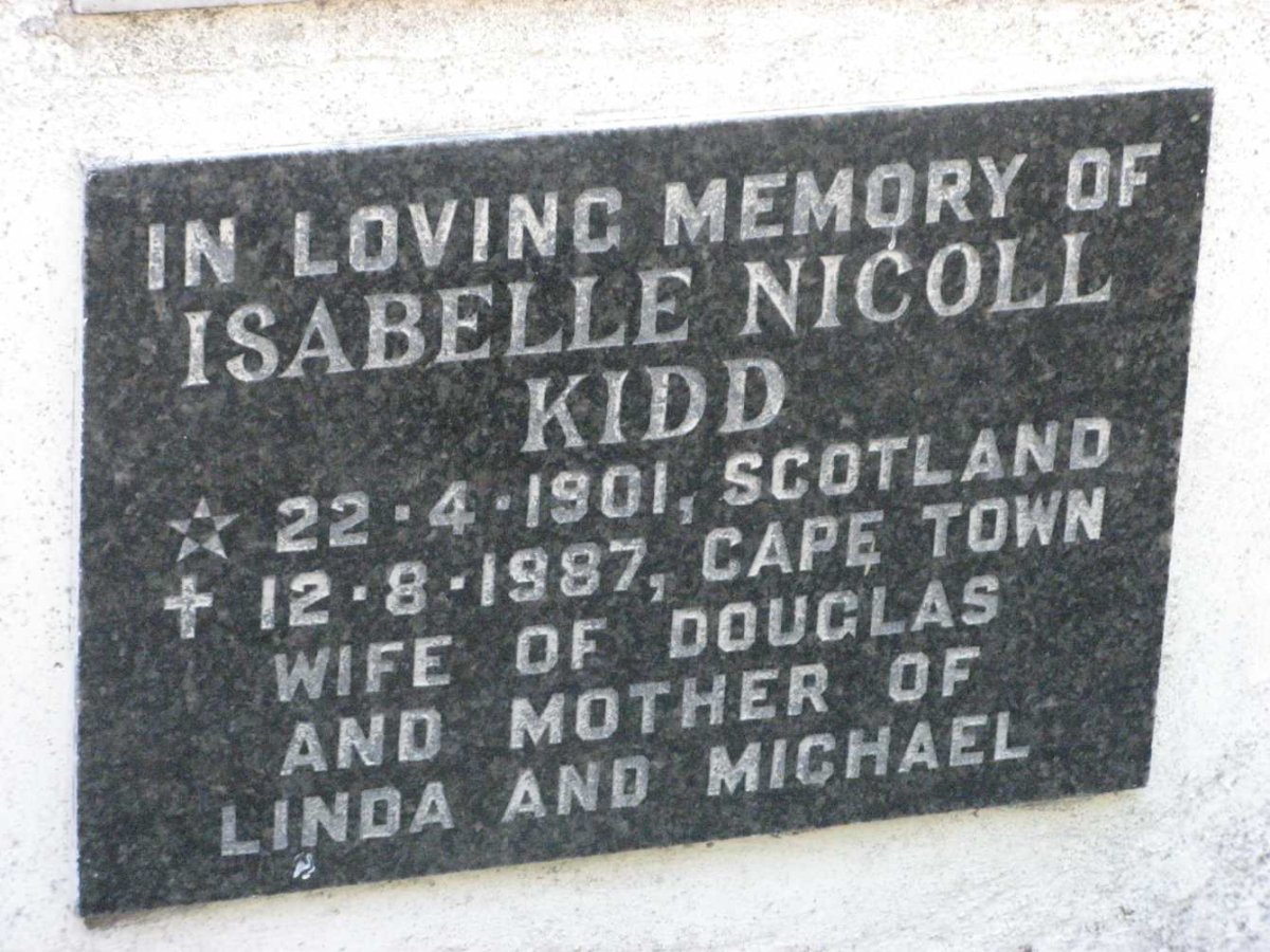 KIDD Isabelle Nicoll 1901-1987