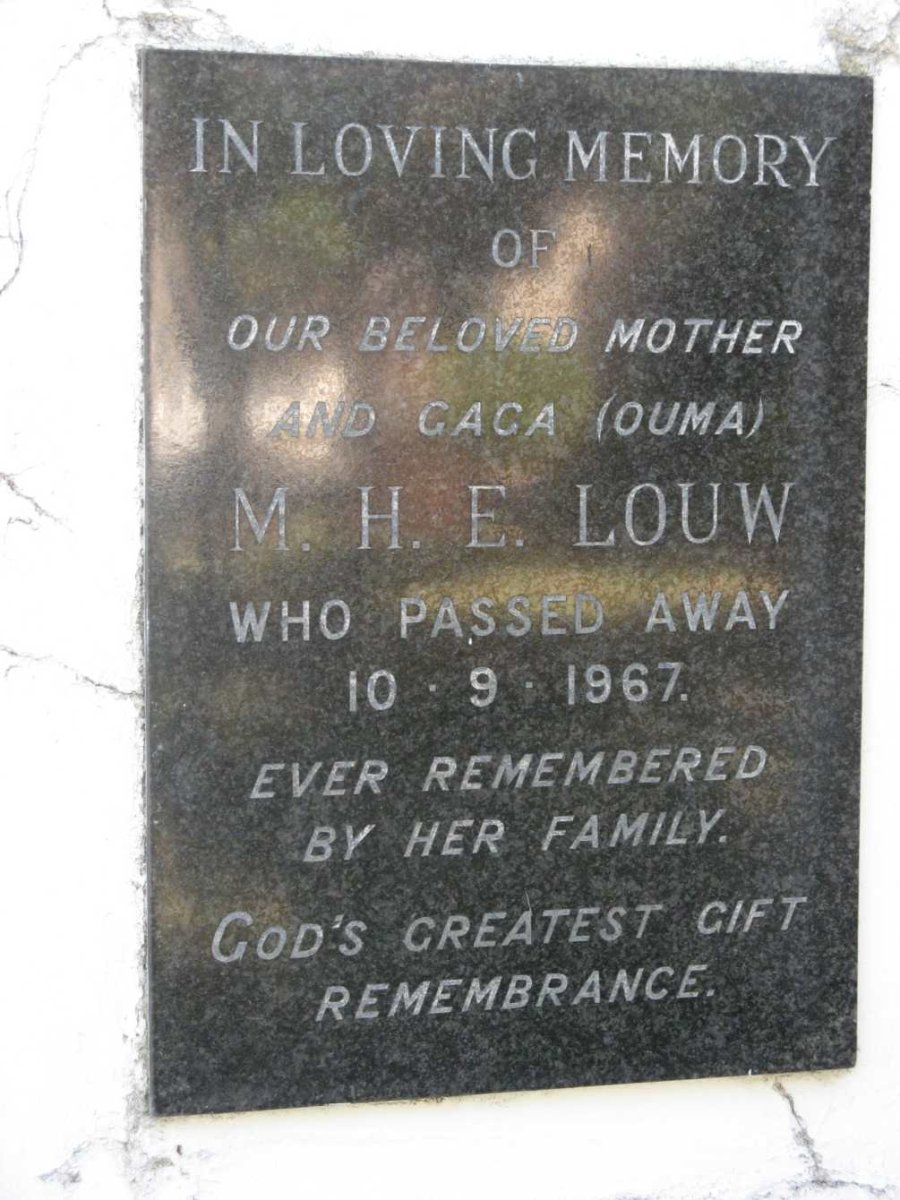 LOUW M.H.E. -1967