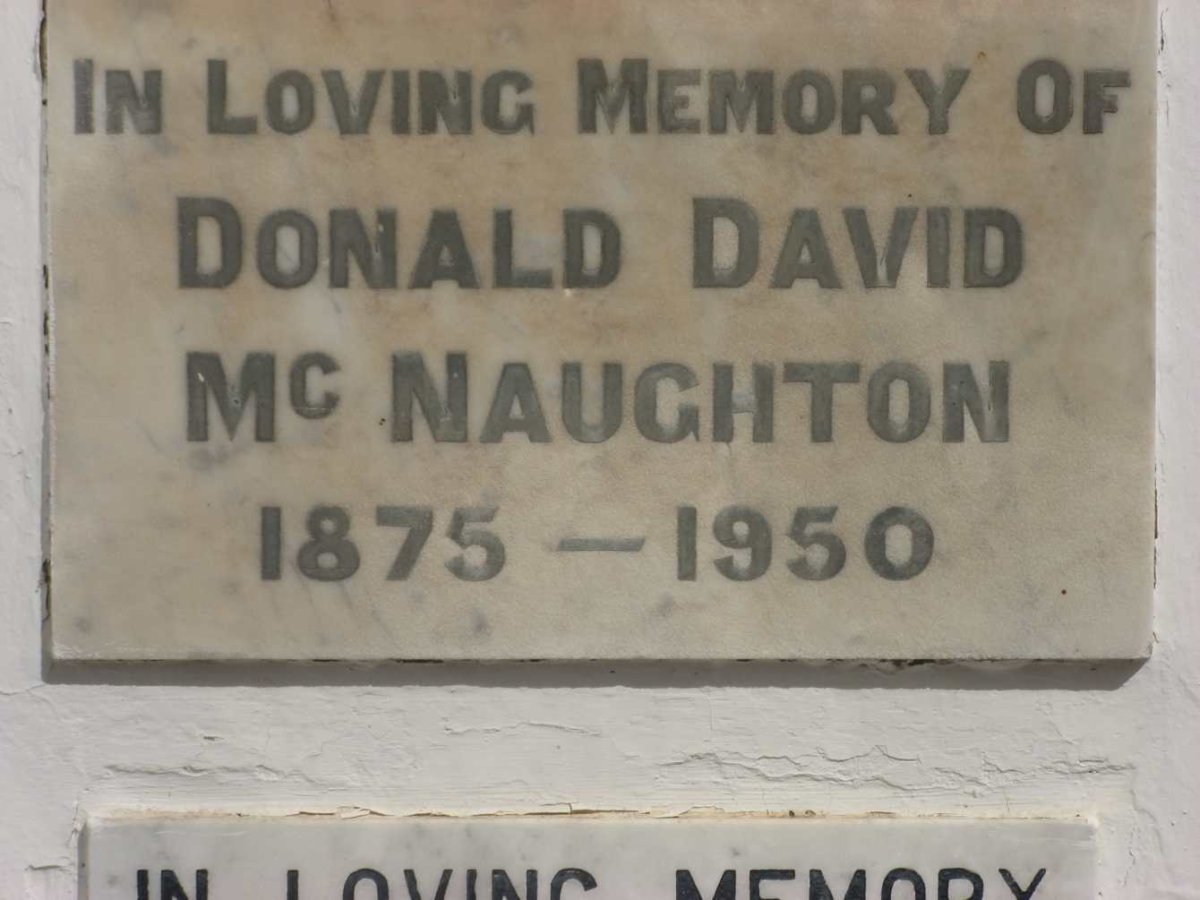 McNAUGHTON Donald David 1875-1950