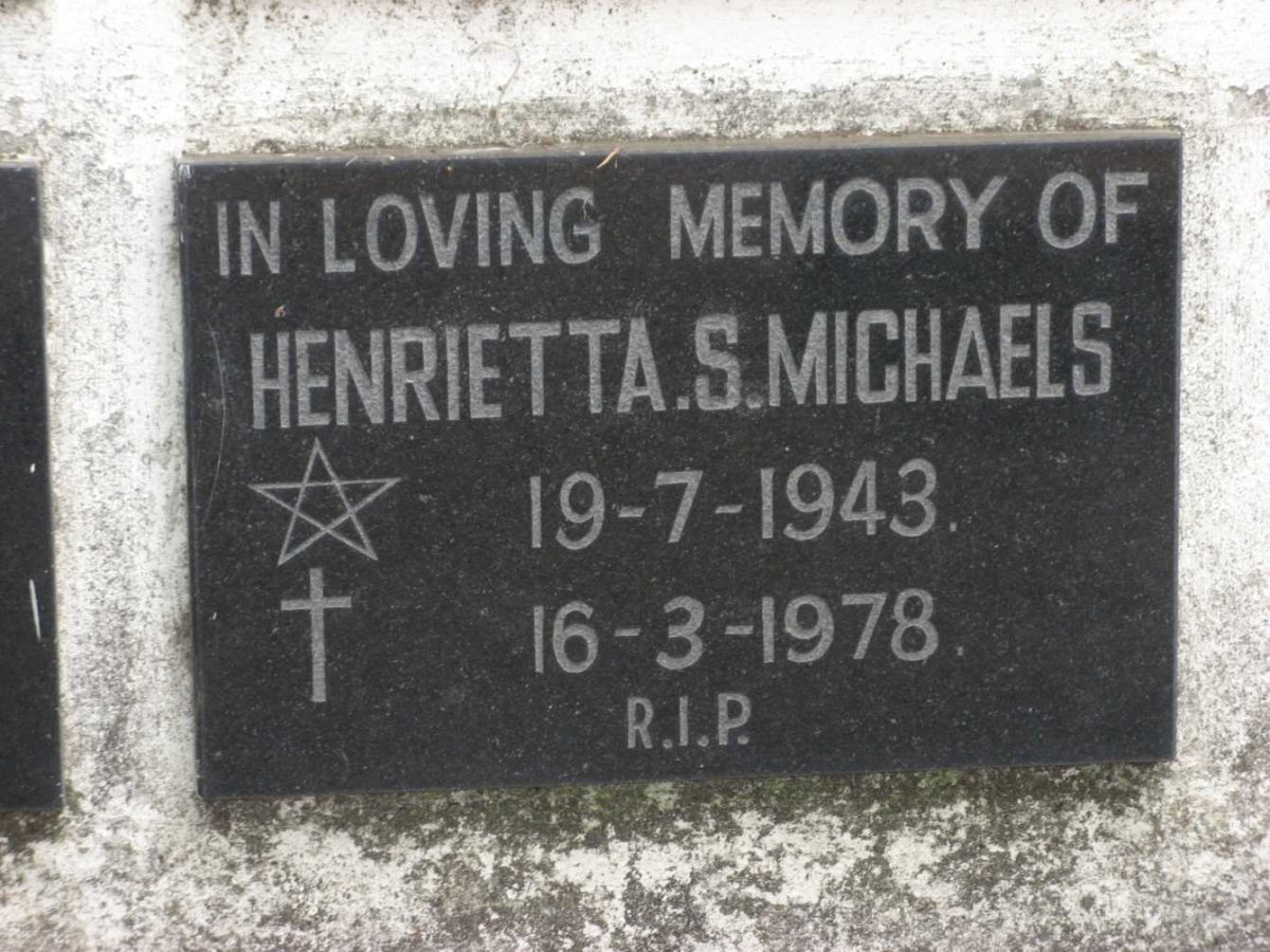 MICHAELS Henrietta S. 1943-1978