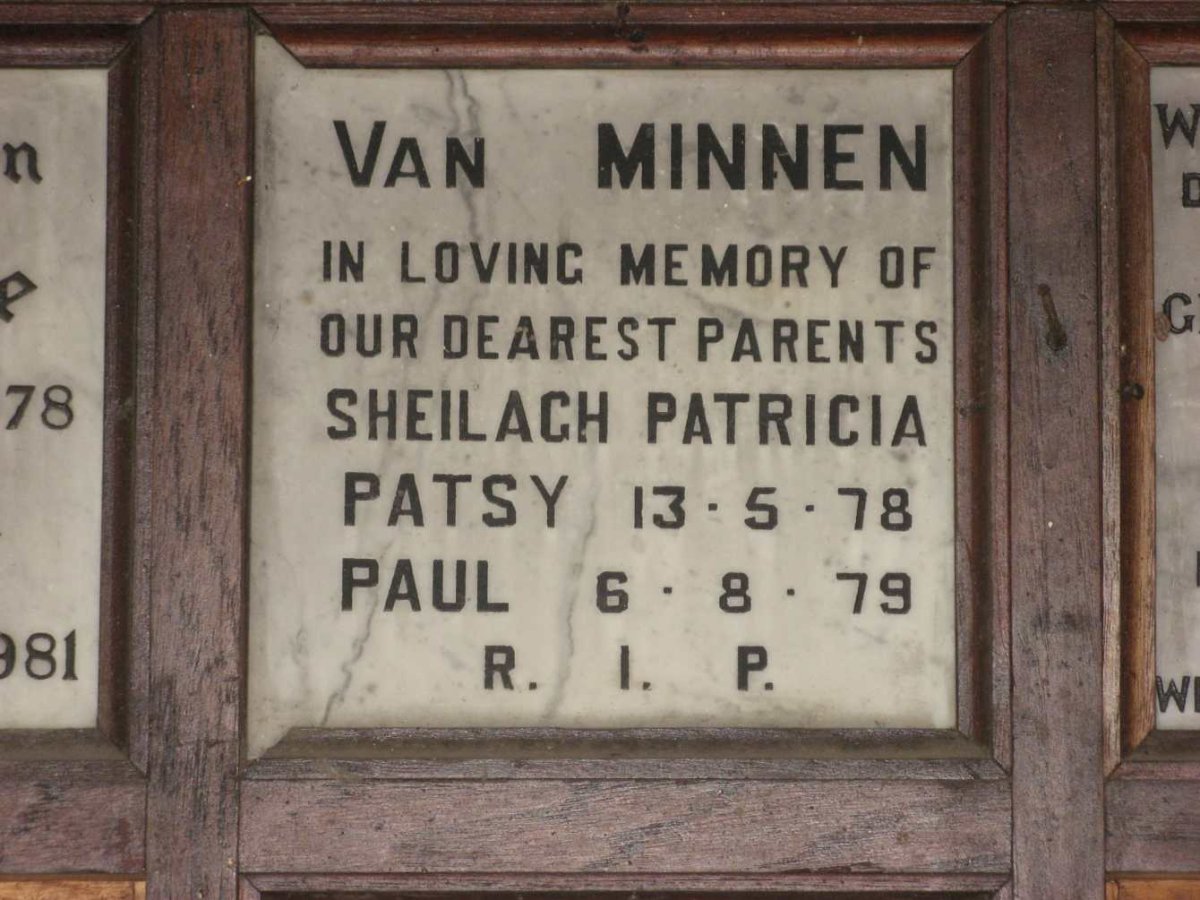 MINNEN Paul, van -1979 &amp; Sheilagh Patricia -1978