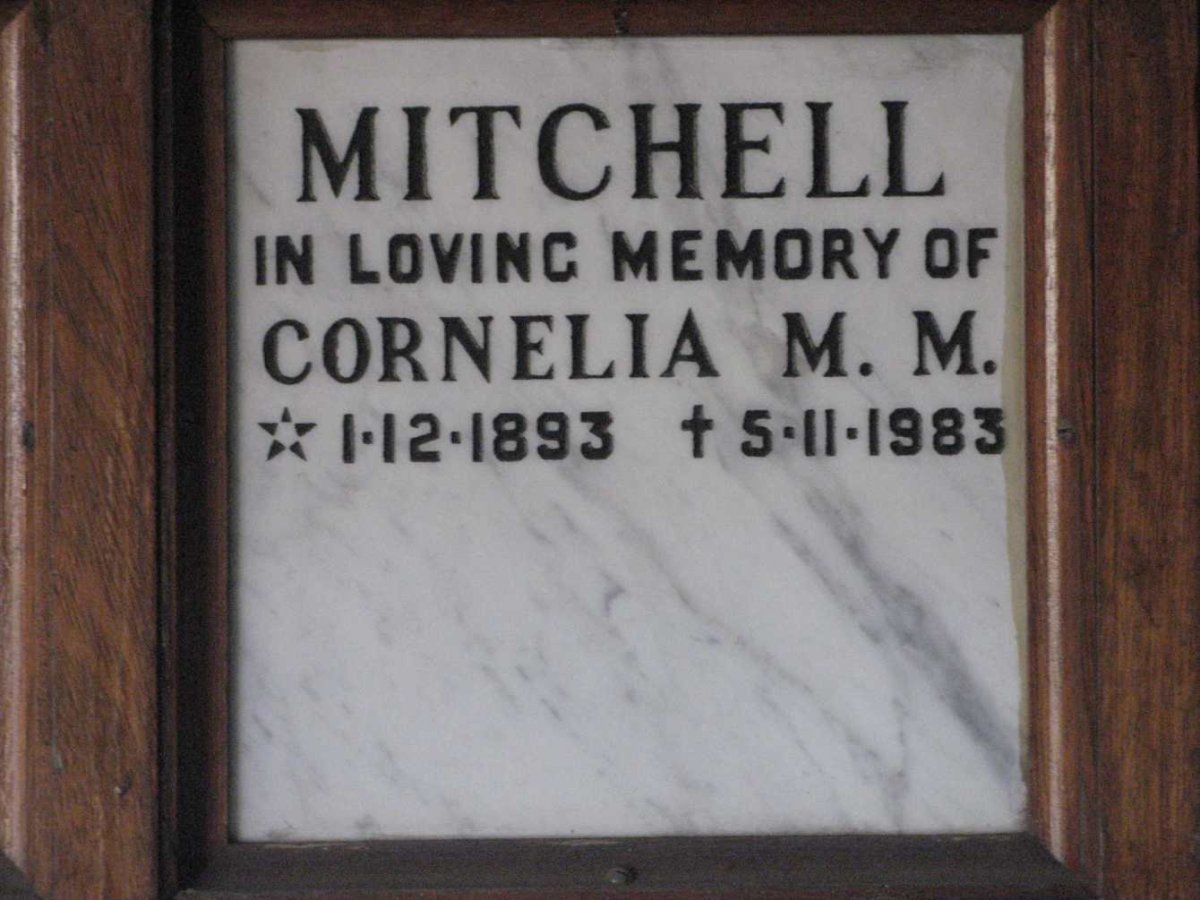 MITCHELL Cornelia M.M. 1893-1983