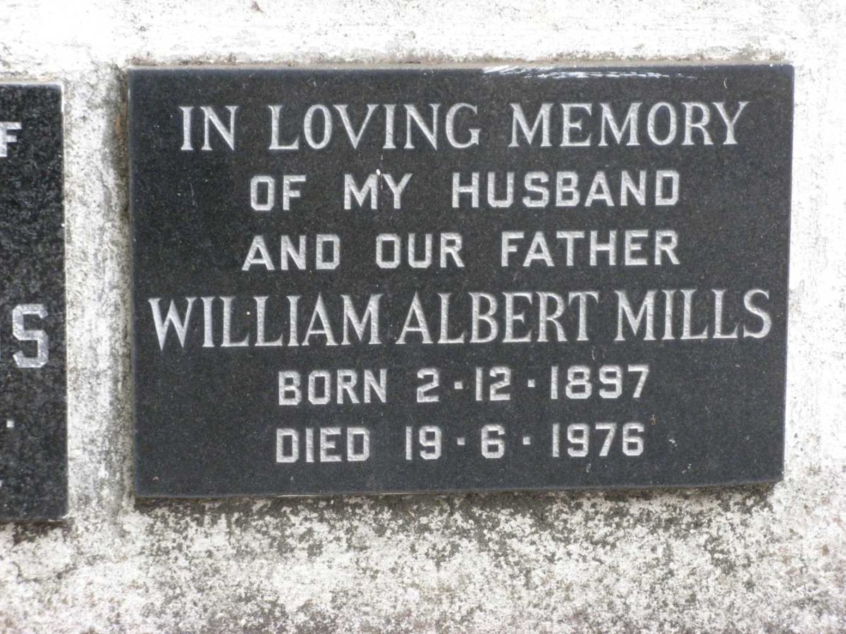 MILLS William Albert 1897-1976