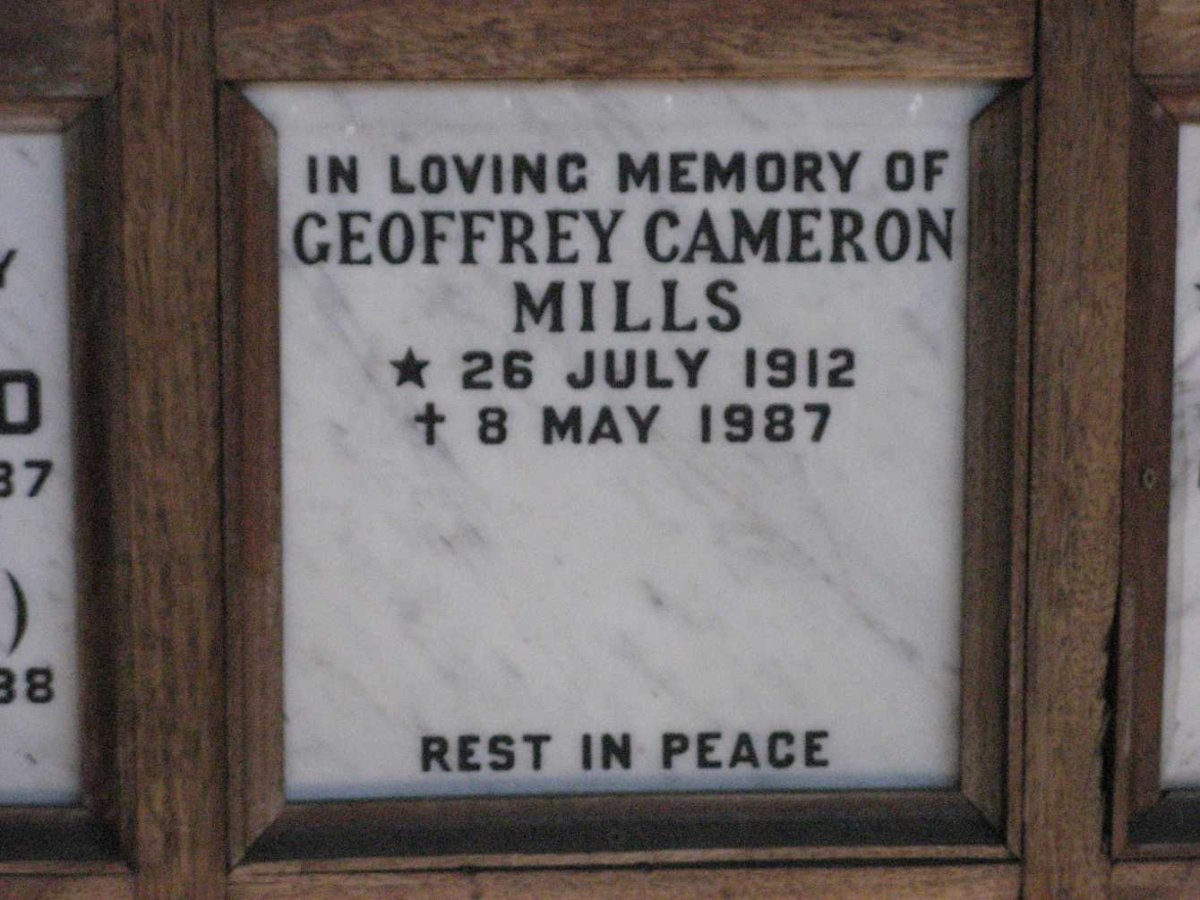 MILLS Geoffrey Cameron 1912-1987