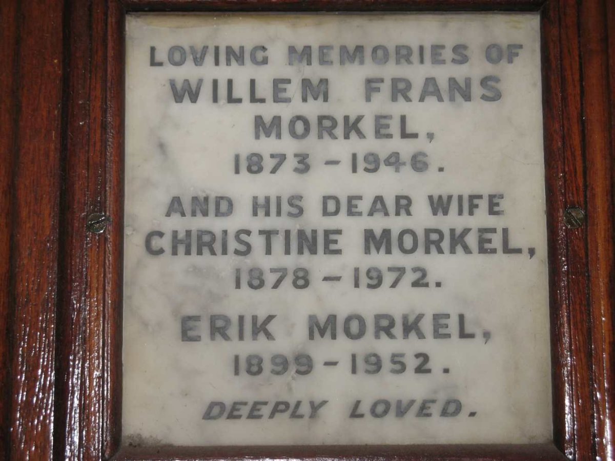MORKEL Willem Frans 1873-1946 &amp; Christine 1878-1972 :: MORKEL Erik 1899-1952
