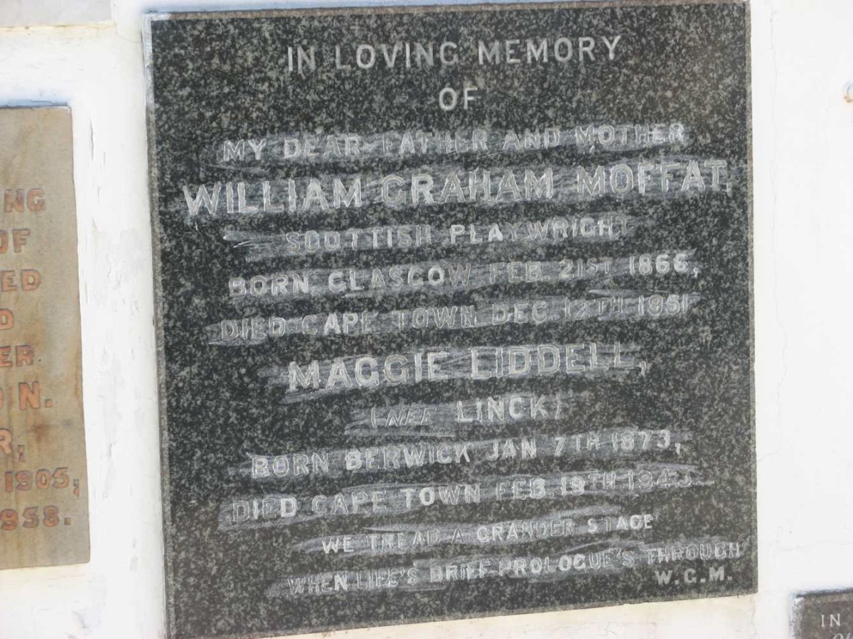 MOFFAT William Graham 1866-1951 Maggie Eiddell LINCK 1873-1943