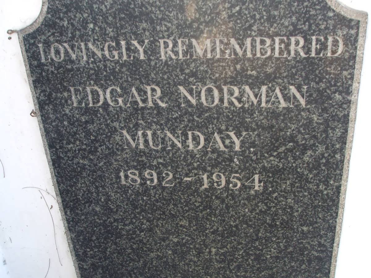 MUNDAY Edgar Norman 1892-1954