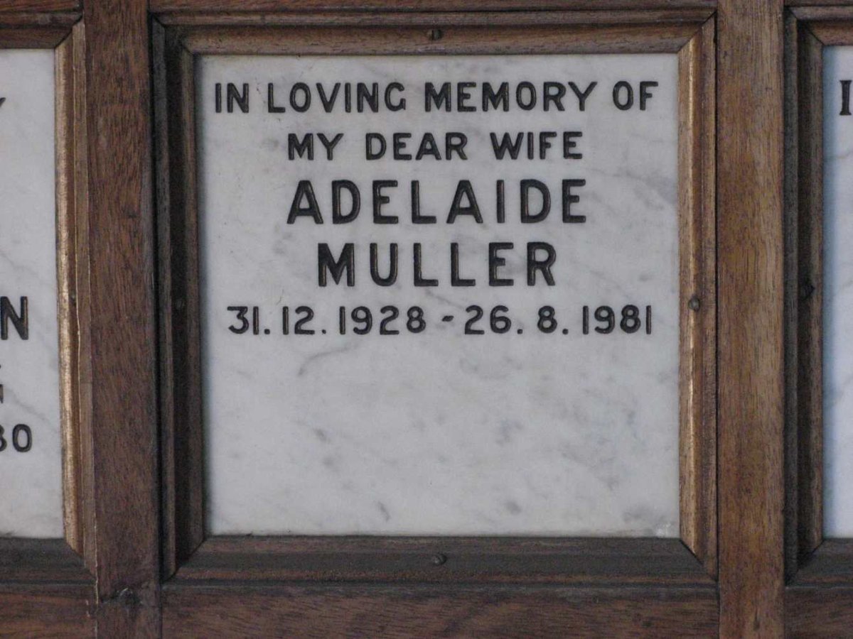 MULLER Adelaide 1928-1981