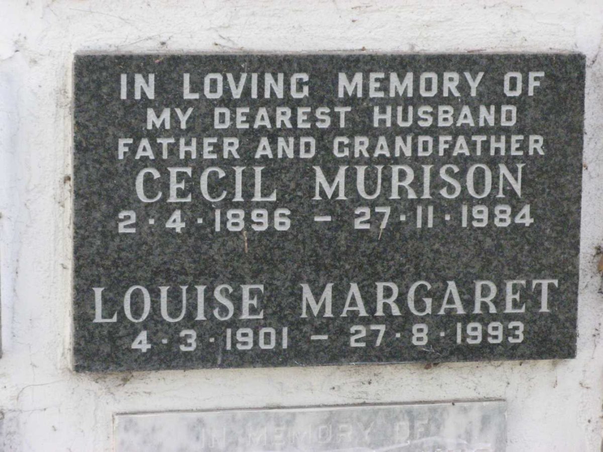 MURISON Cecil 1896-1984 &amp; Louise Margaret 1901-1993