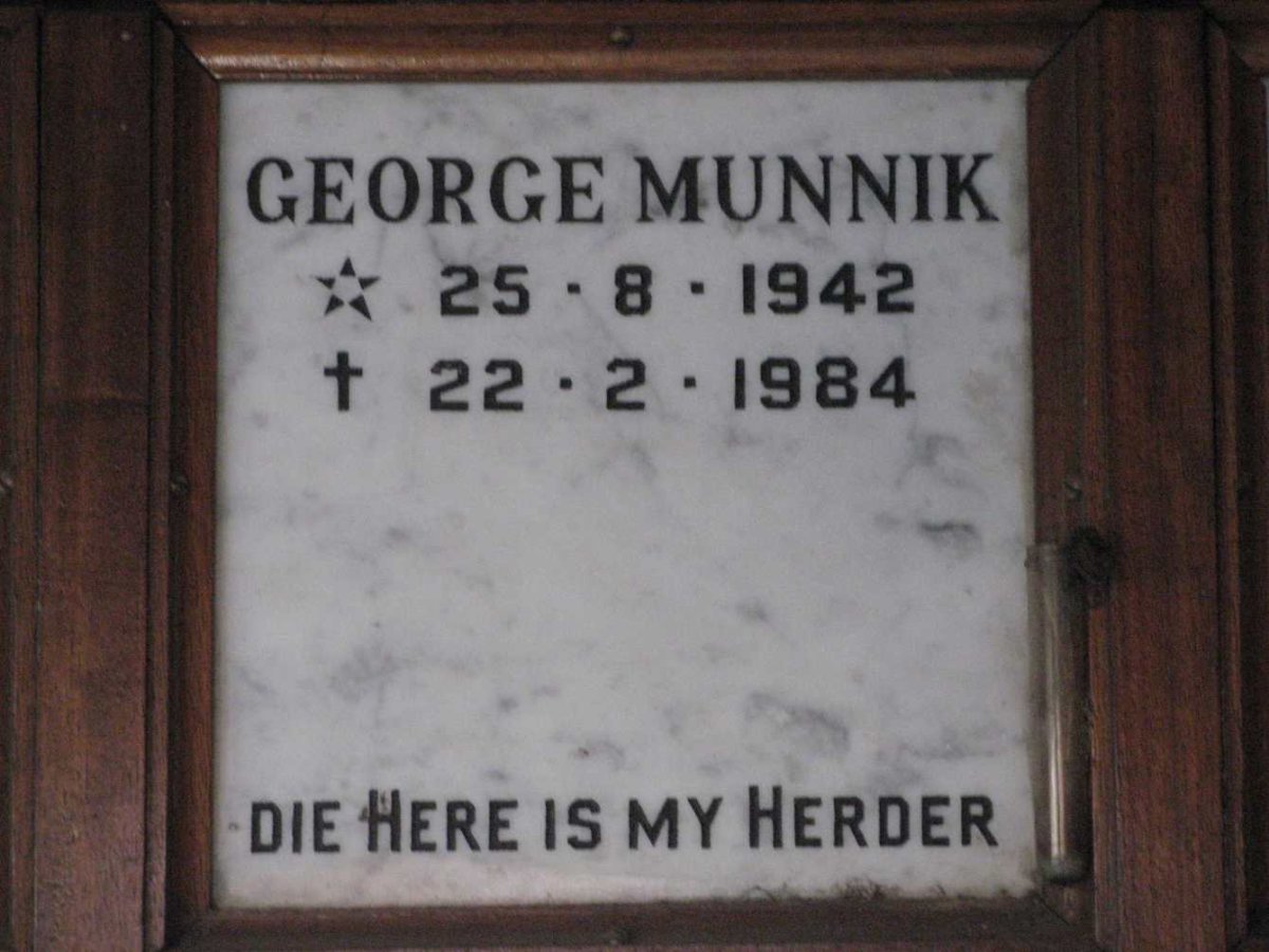 MUNNIK George 1942-1984