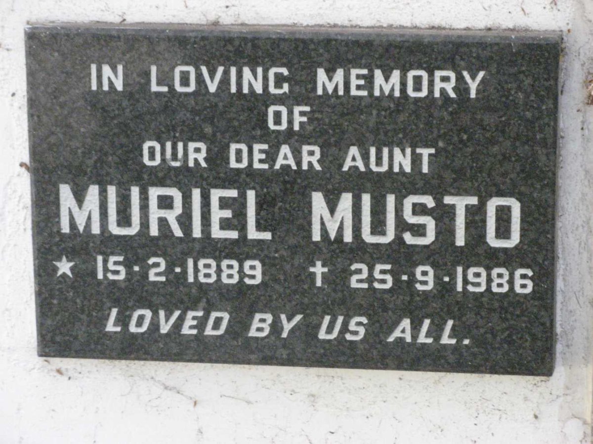 MUSTO Muriel 1889-1986