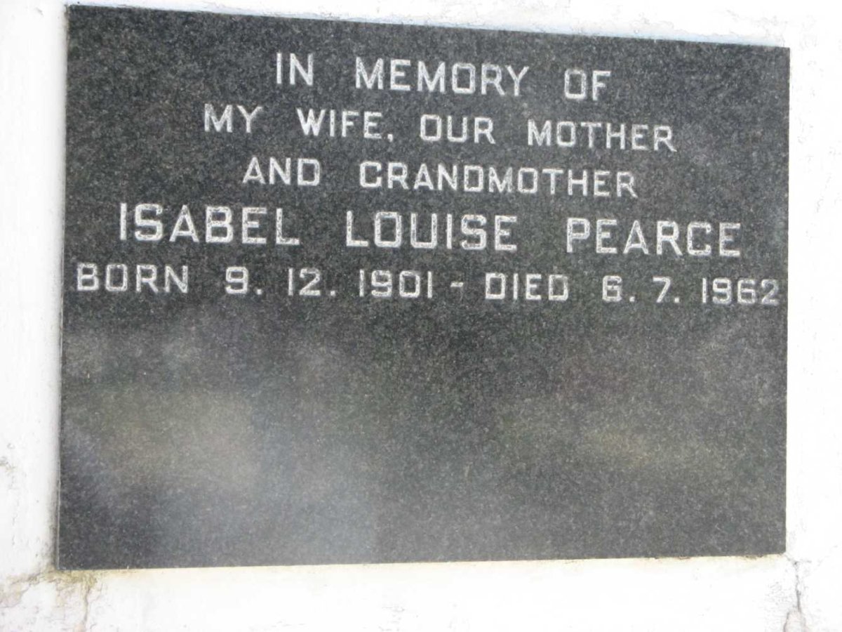 PEARCE Isabel Louise 1901-1962