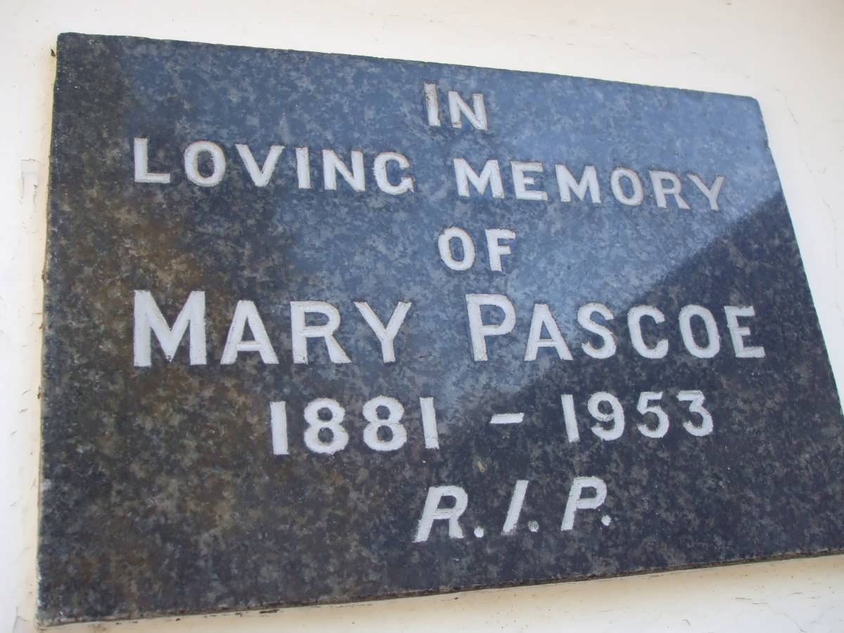 PASCOE Mary 1881-1953
