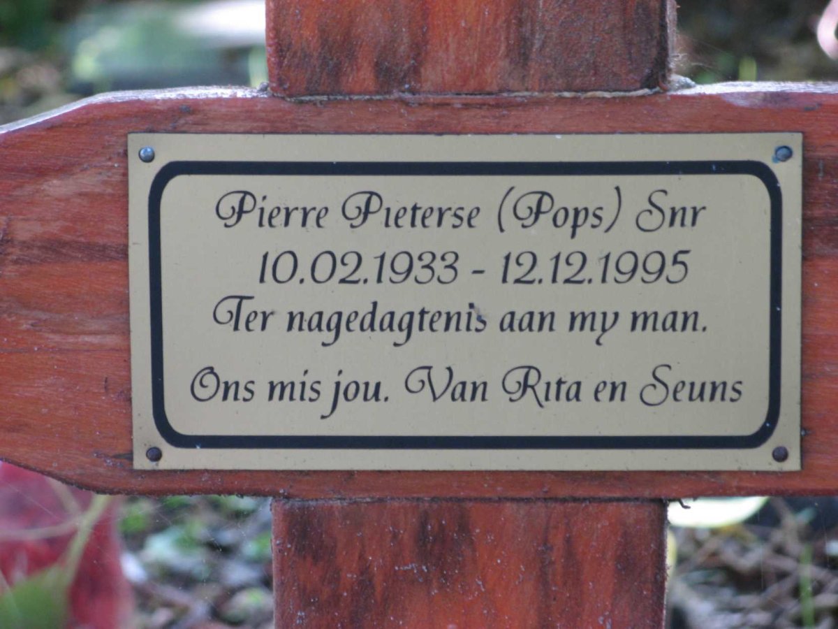 PIETERSE Pierre 1933-1995