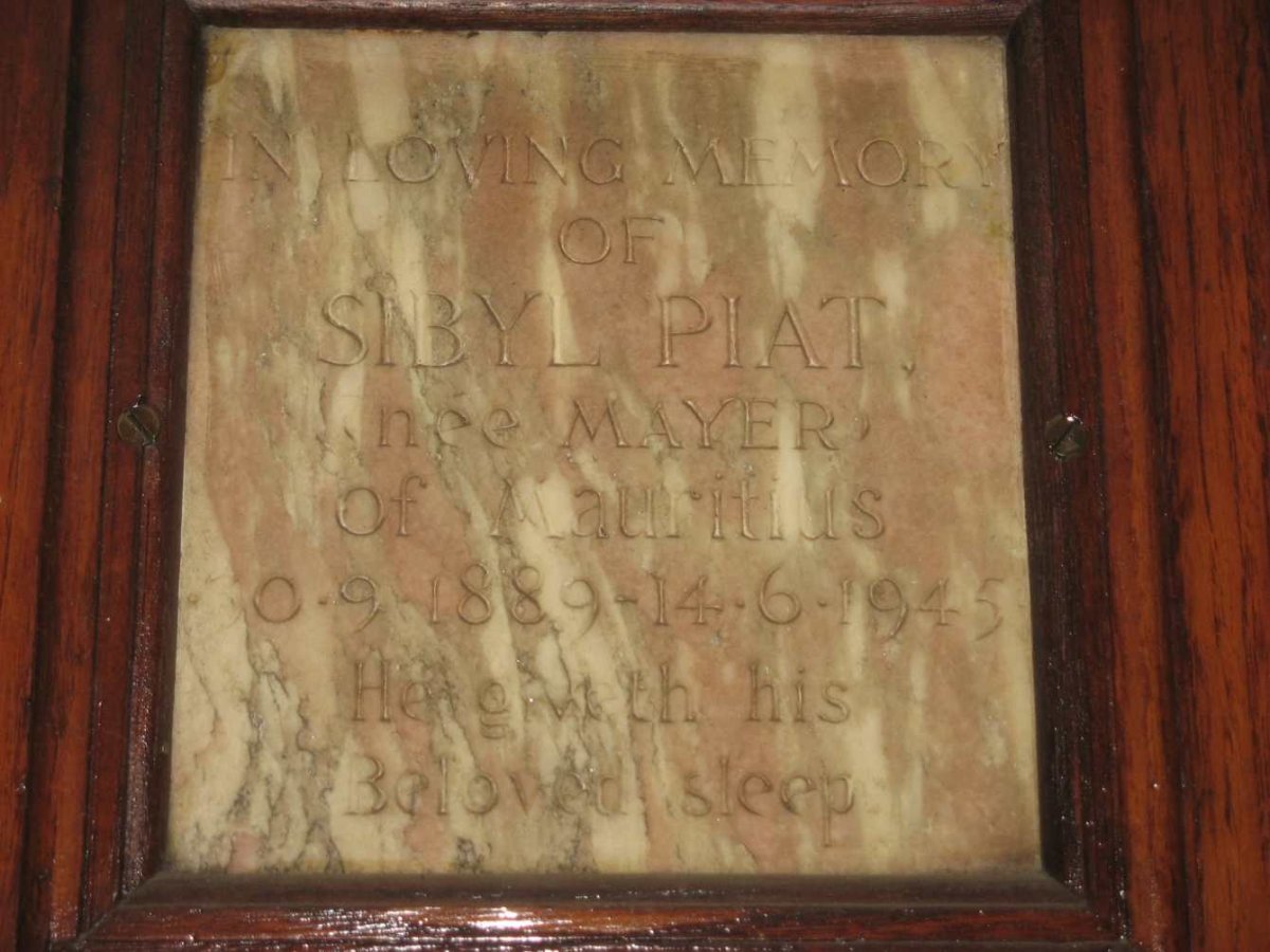 PIAT Sibyl nee MAYER 1889-1945