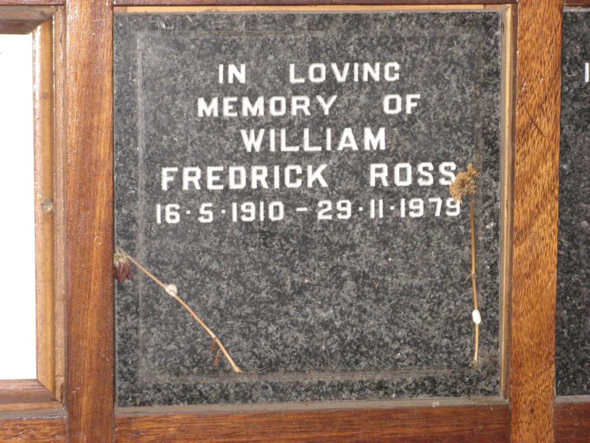 ROSS William Fredrick 1910-1979