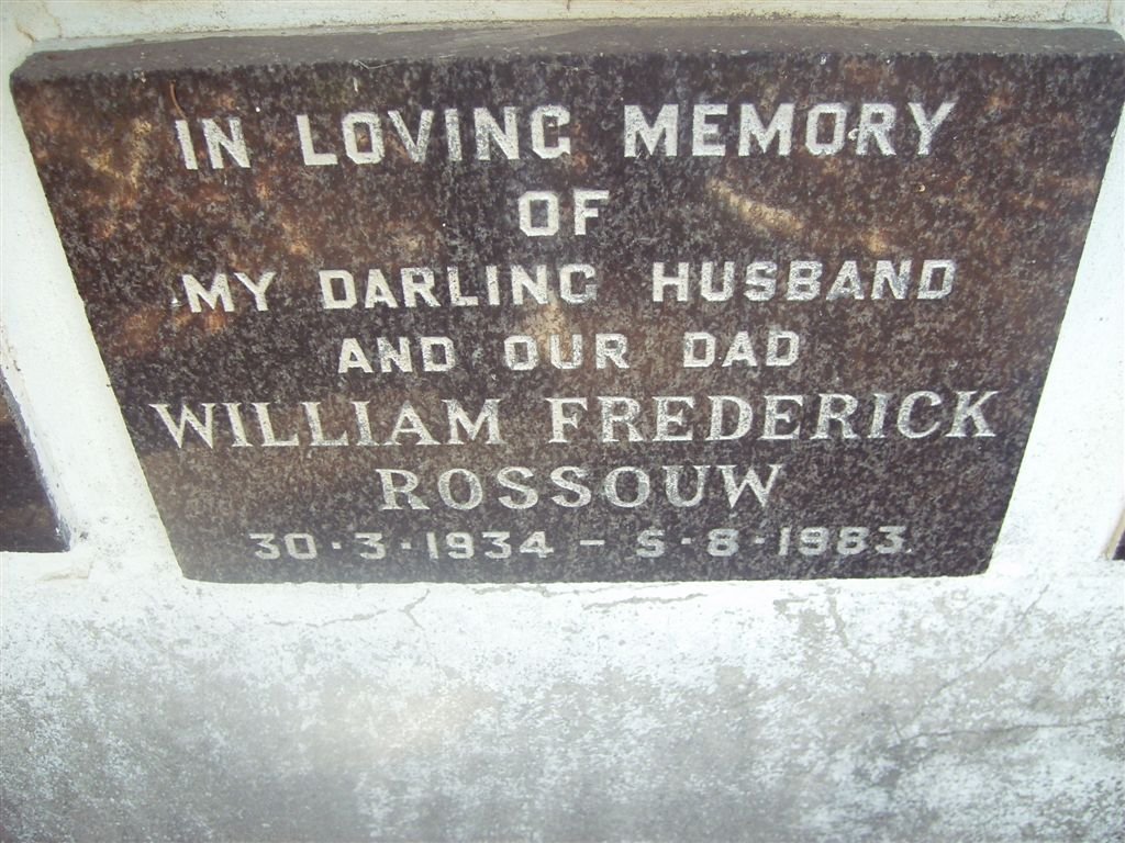 ROSSOUW William Frederick 1934-1983