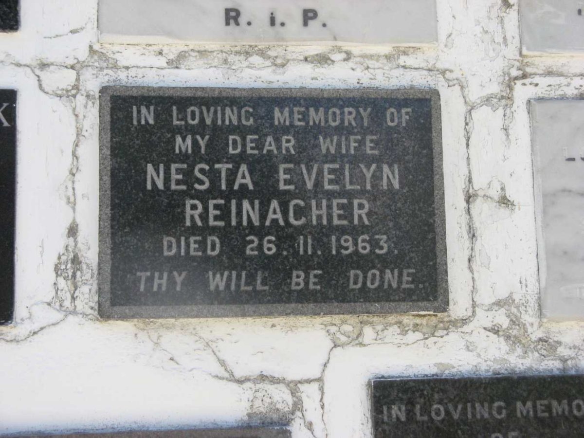 REINACHER Nesta Evelyn -1963