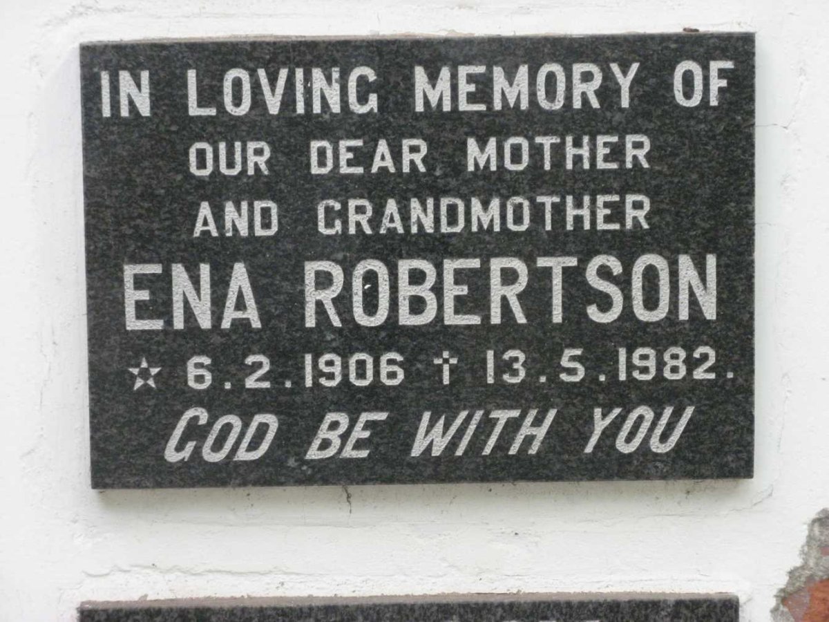 ROBERTSON Ena 1906-1982