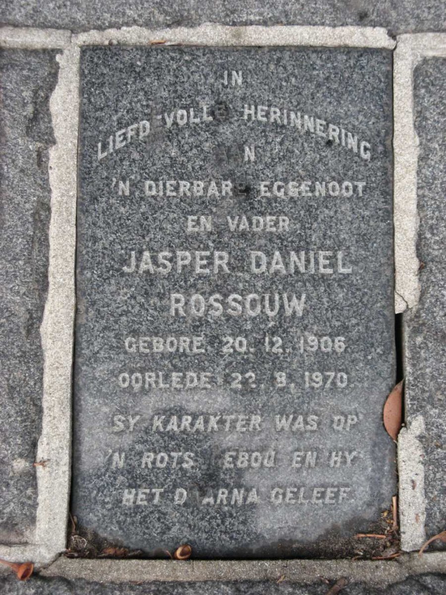 ROSSOUW Jasper Daniel 1906-1970