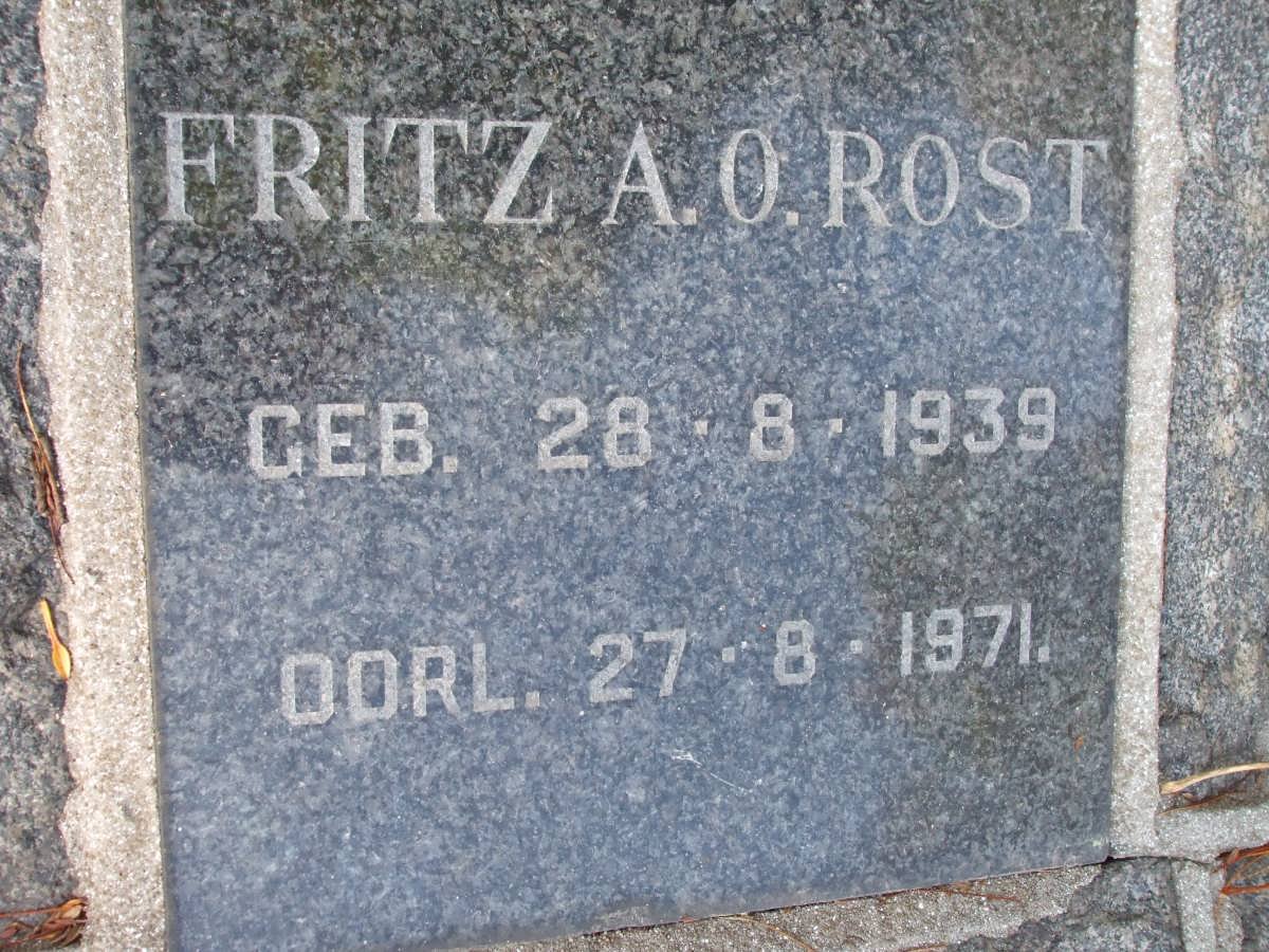 ROST Fritz A.O. 1939-1971
