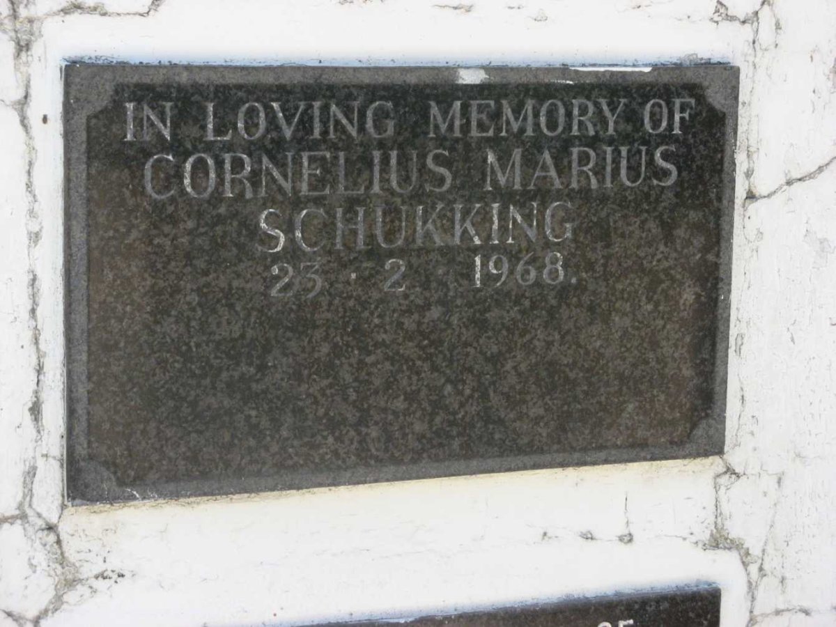 SCHUKKING Cornelius Marius -1968