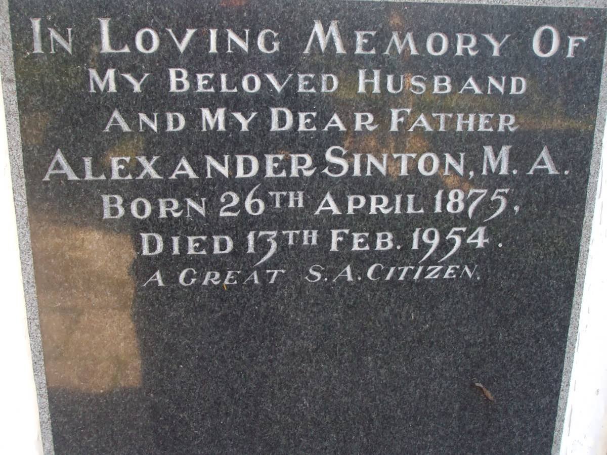 SINTON Alexander 1875-1957