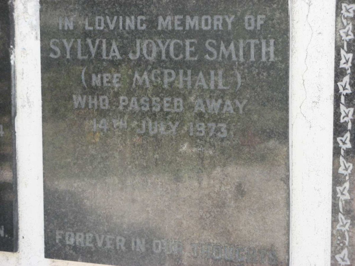 SMITH Sylvia Joyce nee McPHAIL -1973