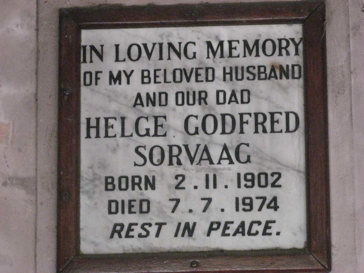 SORVAAG Helge Godfred 1902-1974