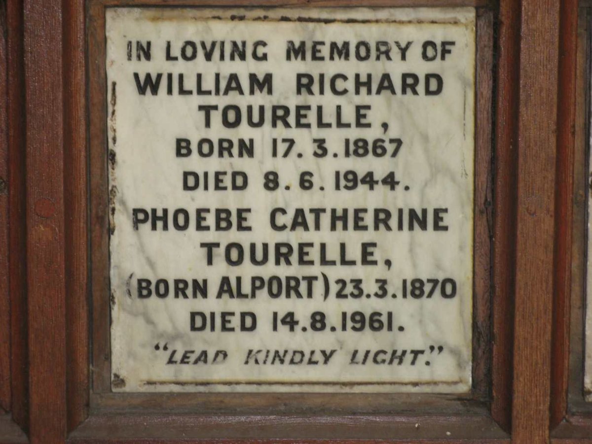 TOURELLE William Richard 1867-1944 &amp; Phoebe Catherine ALPORT 1870-1961