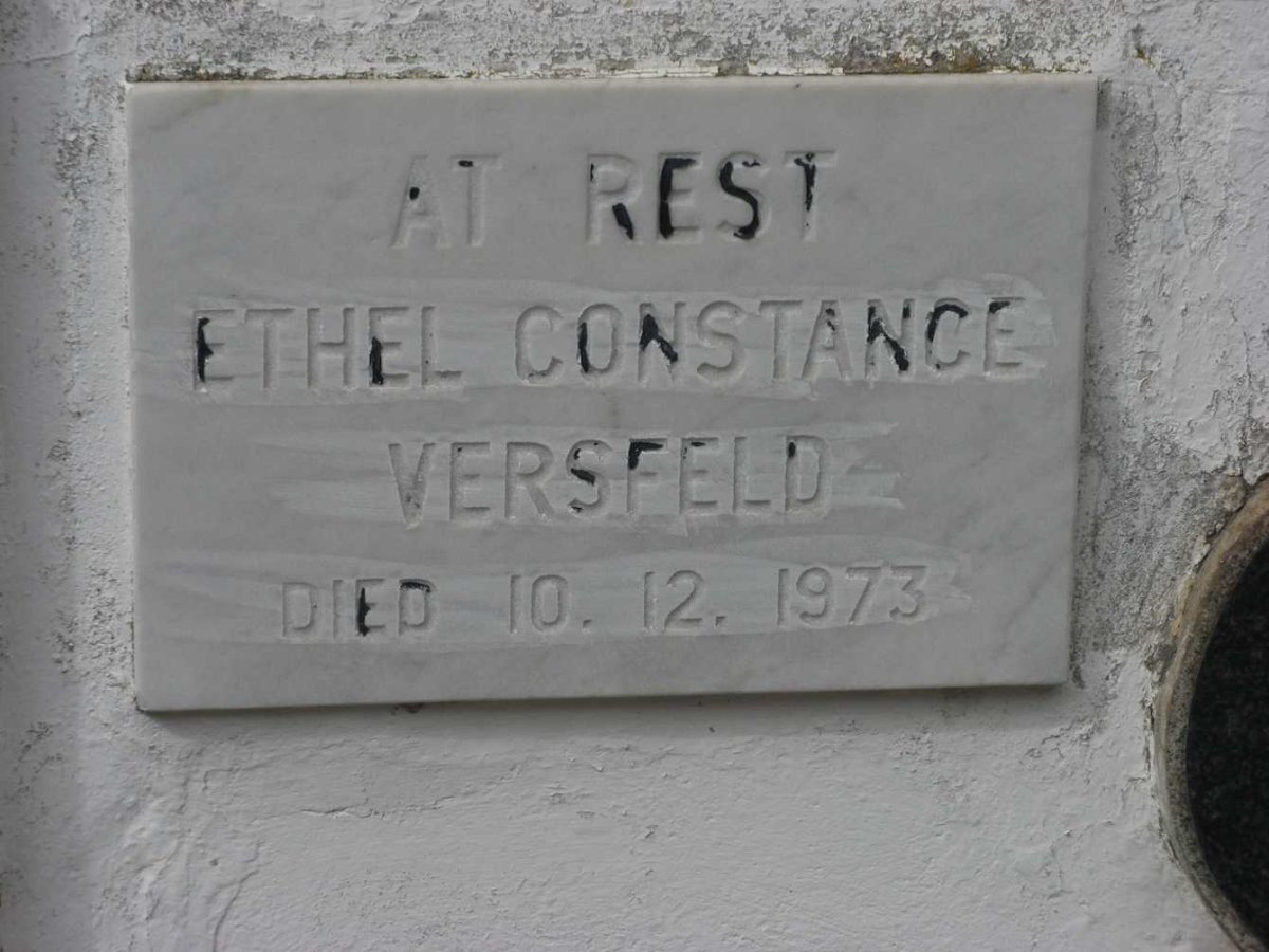 VERSFELD Ethel Constance -1973