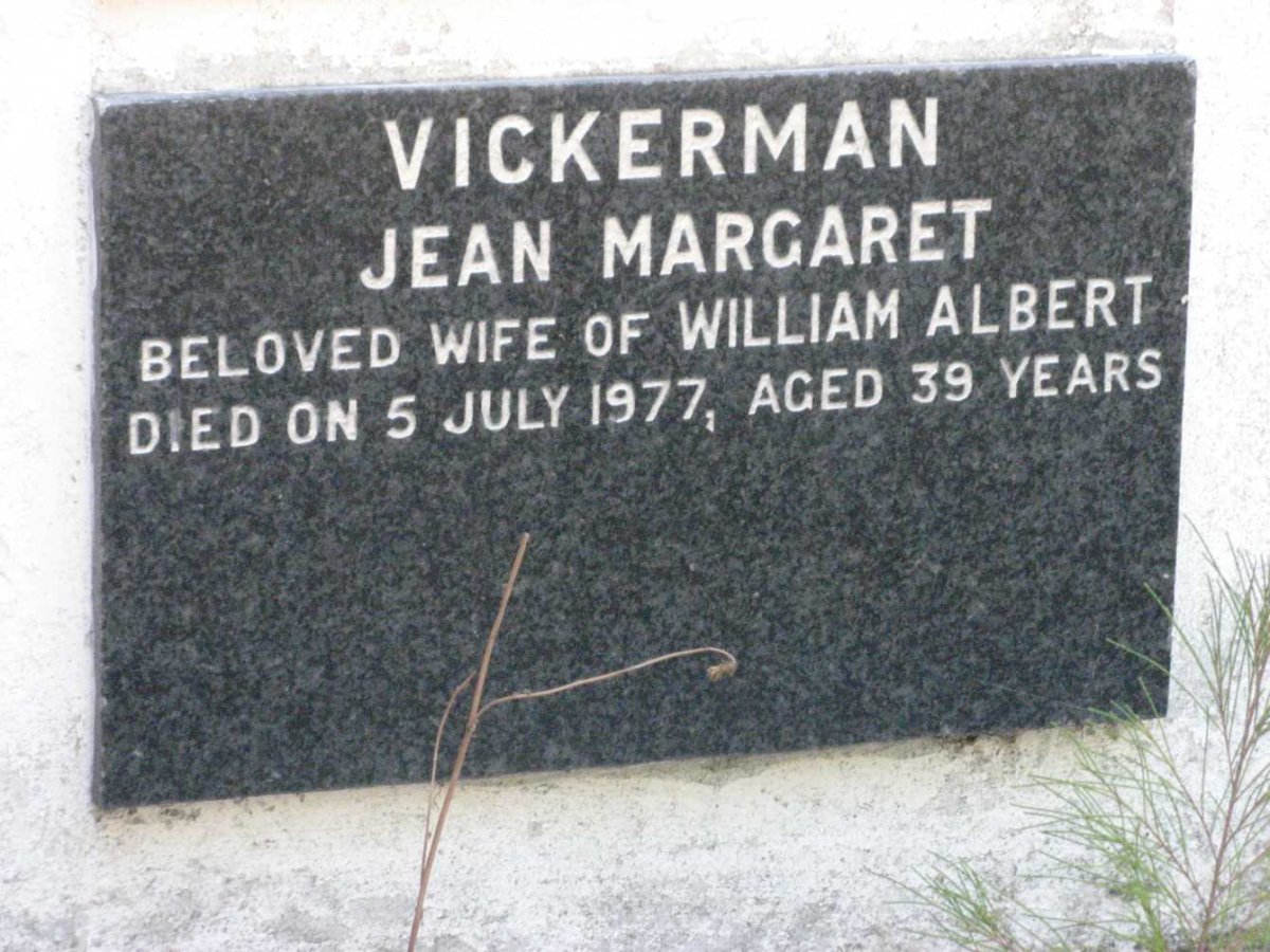 VICKERMAN Jean Margaret -1977