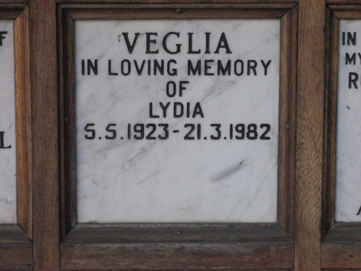 VEGLIA Lydia 1923-1982