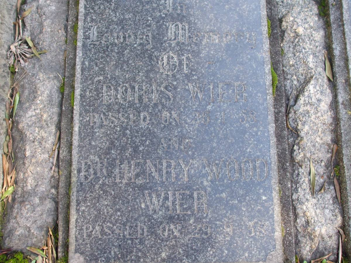 WIER Henry Wood -1958 &amp; Doris -1958