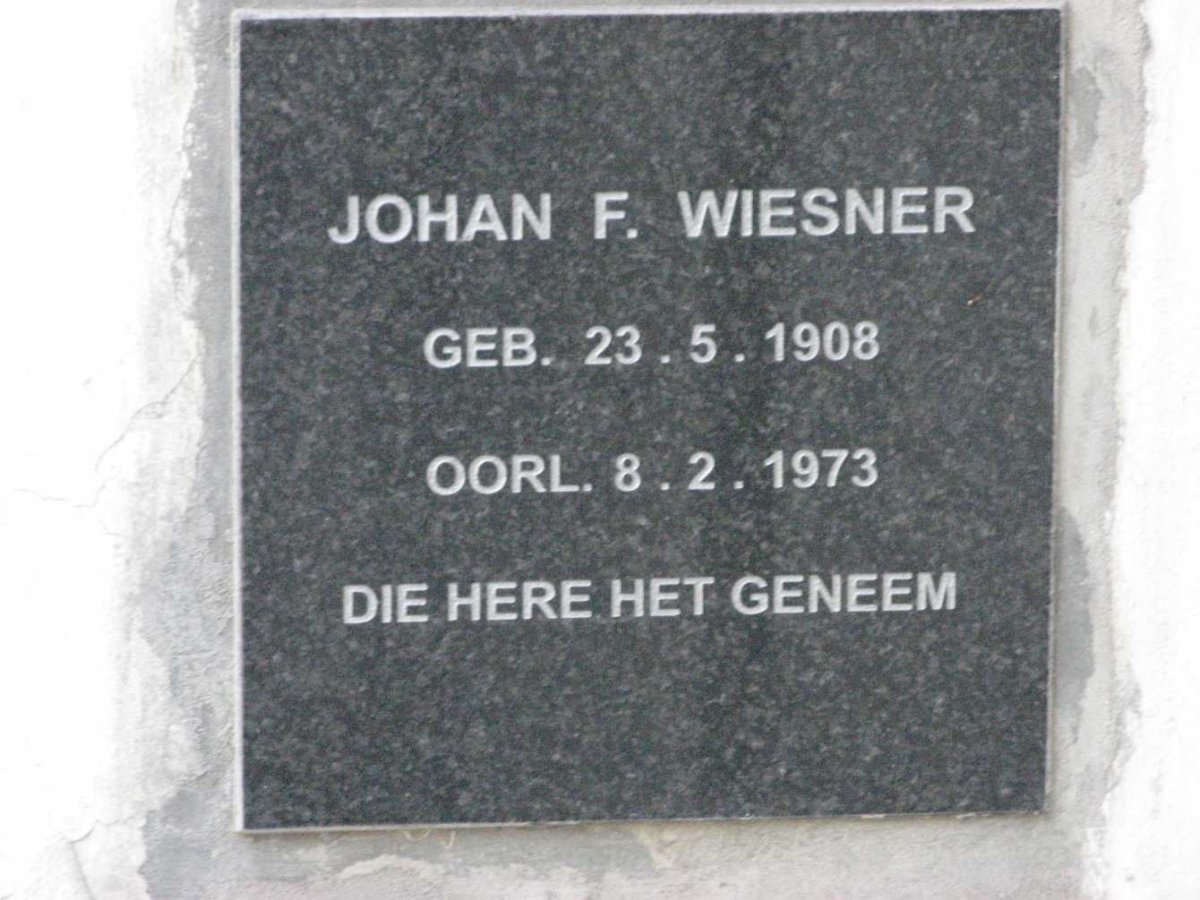 WIESNER Johan F. 1908-1973