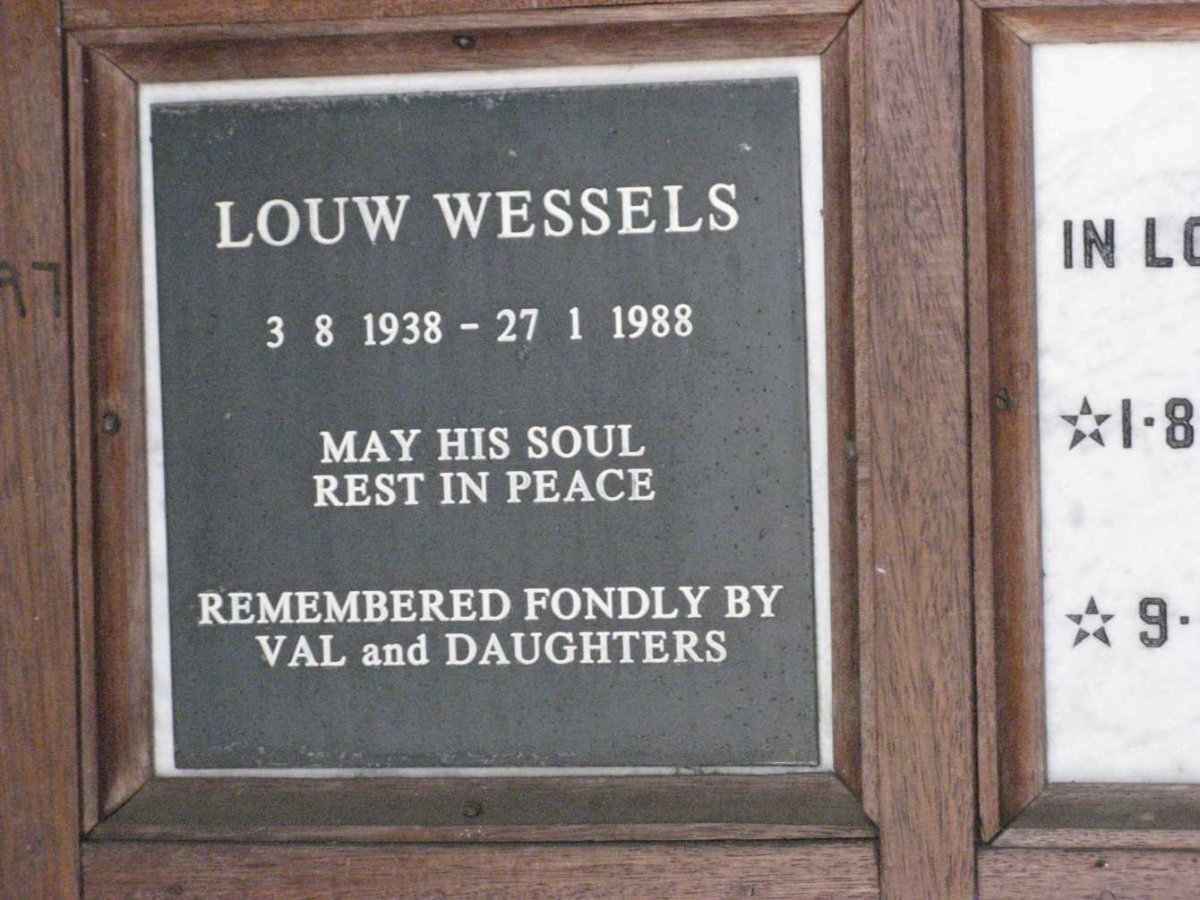 WESSELS Louw 1938-1988