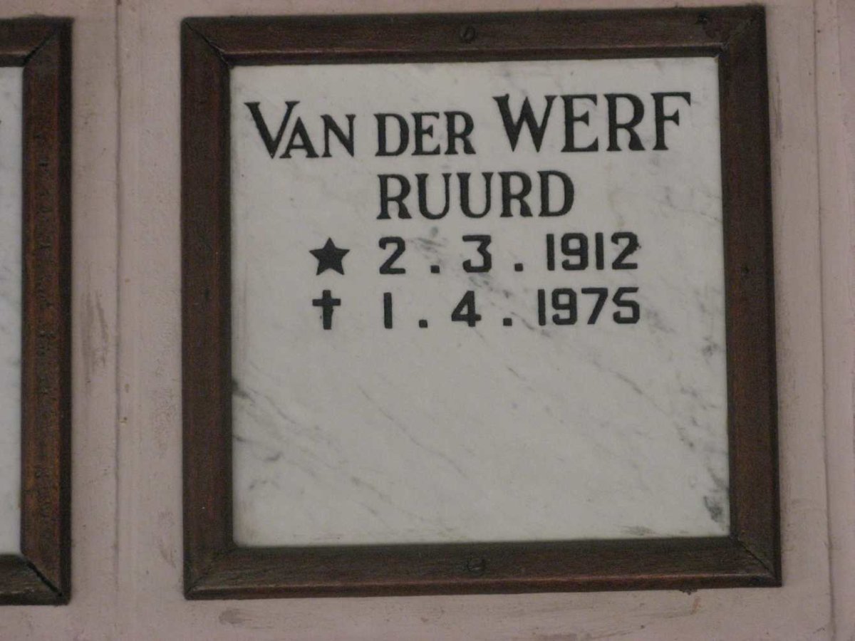 WERF Ruurd, van der 1912-1975