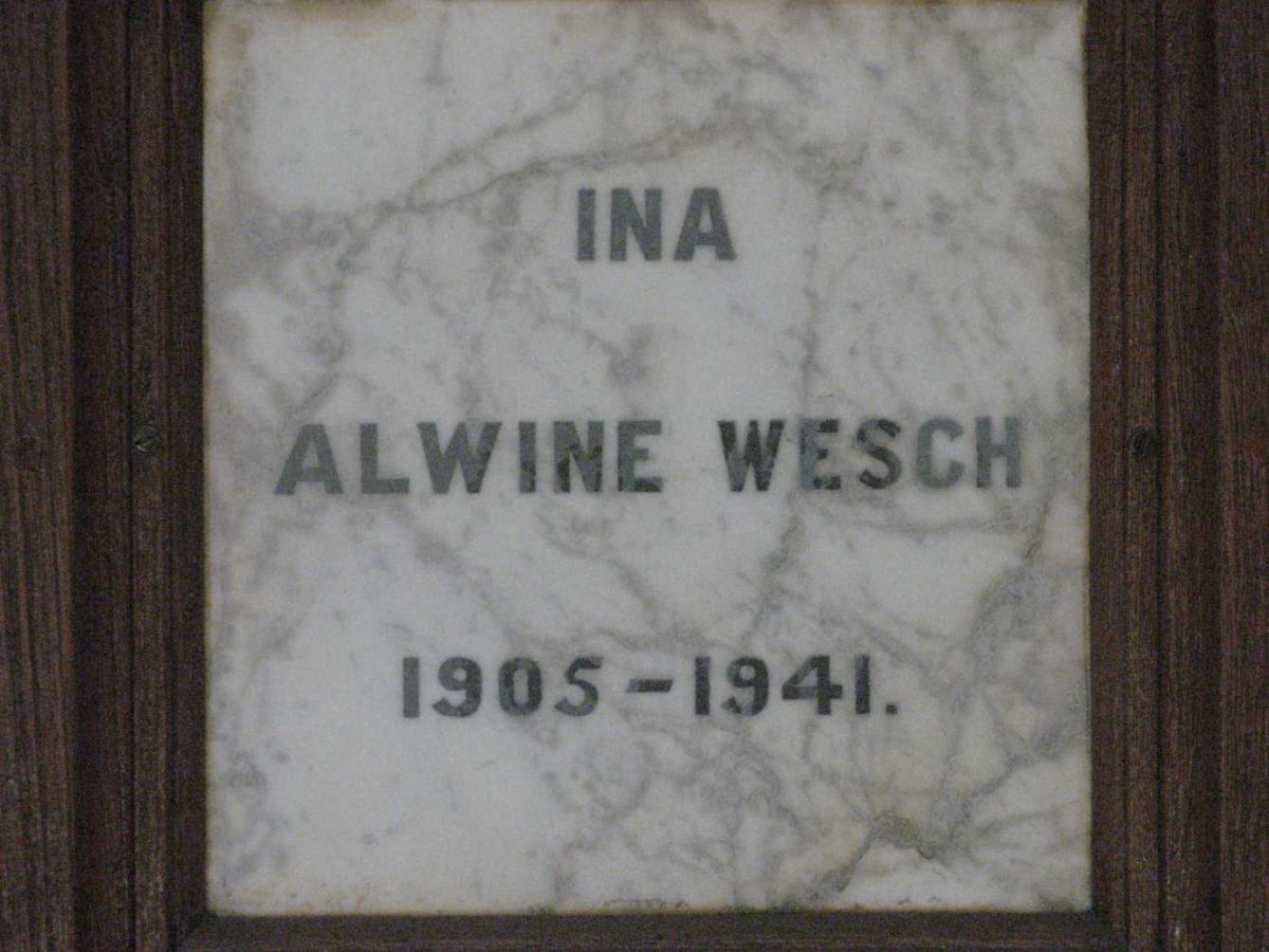WESCH Ina Alwine 1905-1941