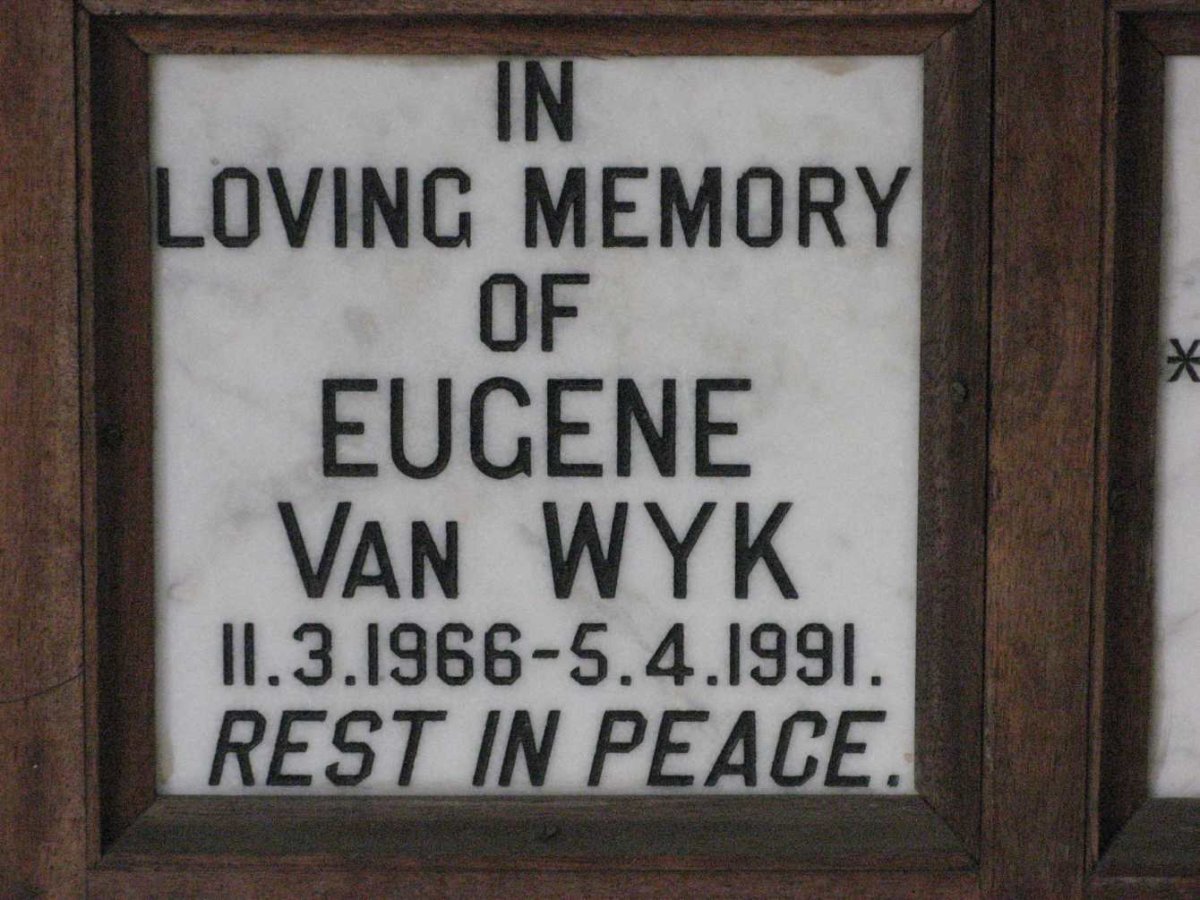 WYK Eugene, van 1966-1991