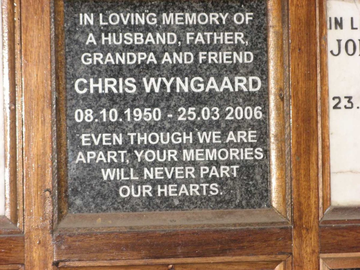 WYNGAARD Chris 1950-2006