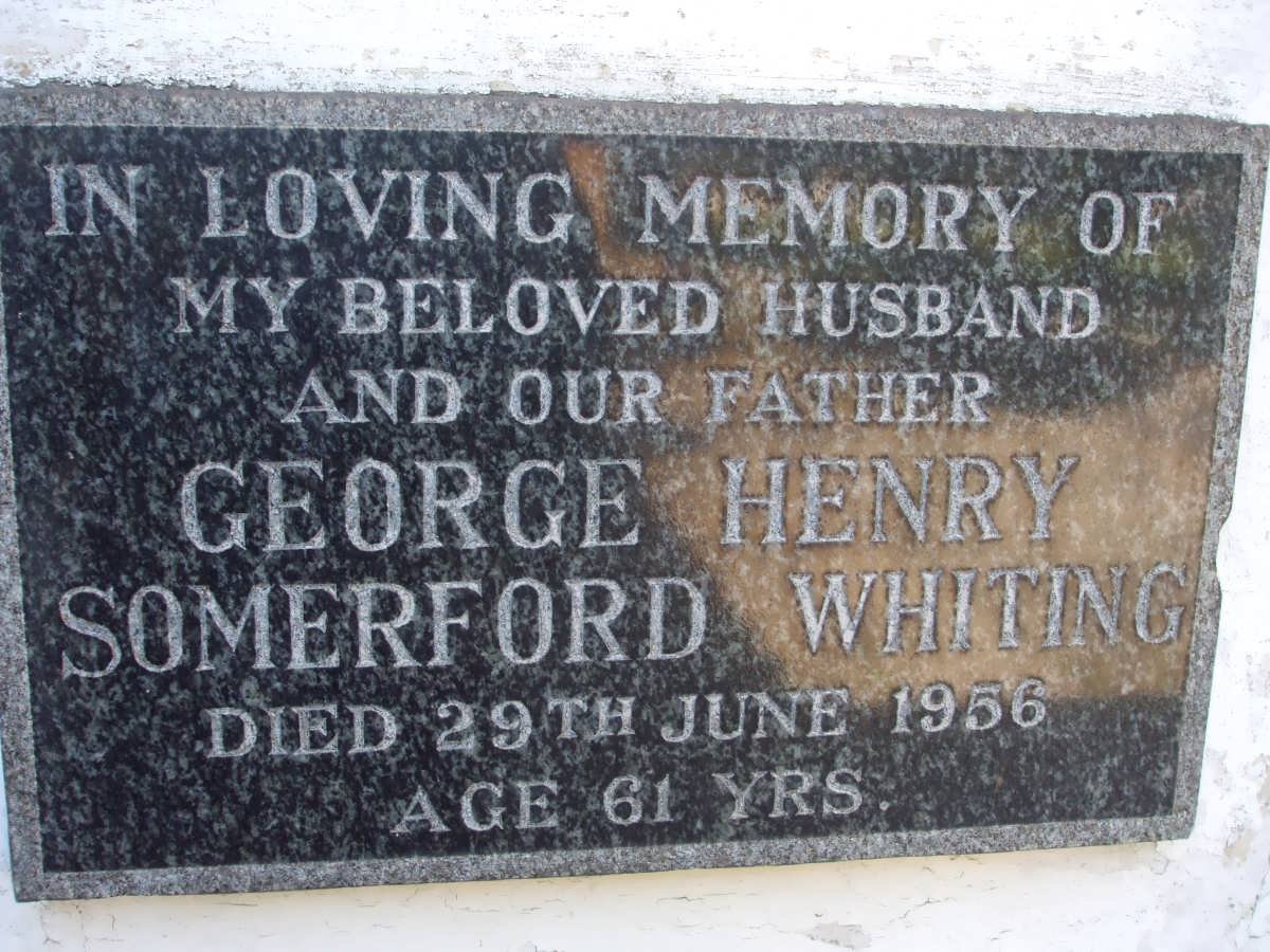 WHITING George Henry Somerford -1956