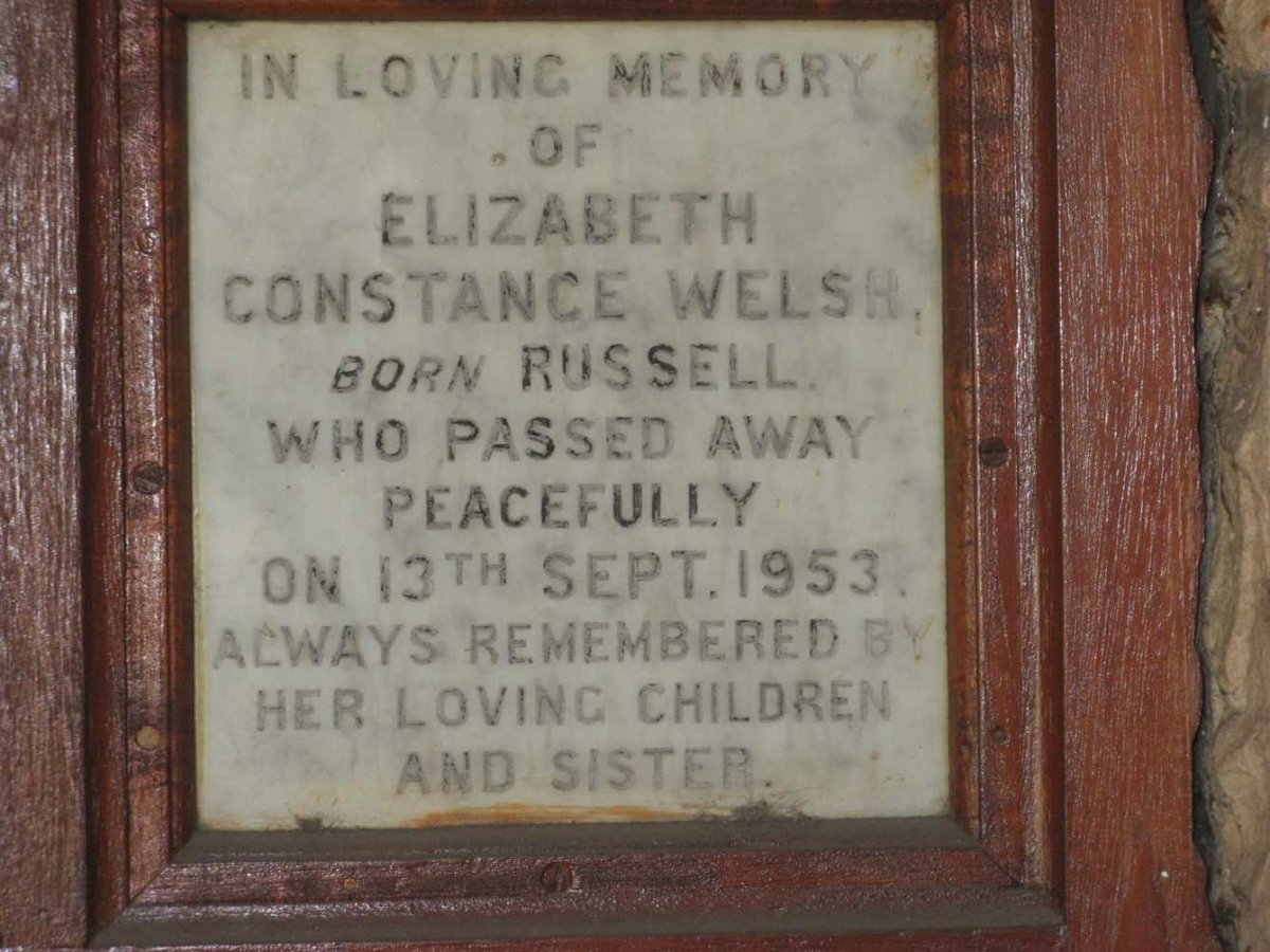 WELSH Elizabeth Constance nee RUSSELL -1953